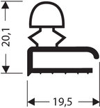 PROFILS PVC PLATS SANS AIMANT (JPF)